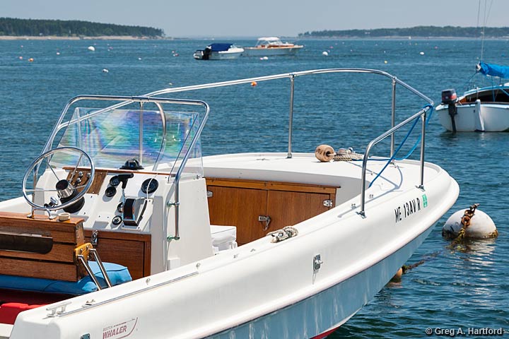 The 19 foot Boston Whaler Outrage Motorboat Rental